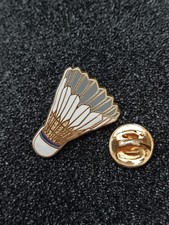 Pin's Pins Pin Enamel 60 Sport Volant de "BADMINTON" Liseré Bleu 