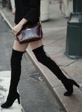 Stuart Weitzman Highland  NEUF Bottes/Cuissarde Suede Noir Taille 37 Valeur 995e