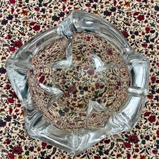 Cendrier en cristal signé