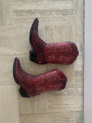 Bottes cuir croco - bottes, cayman