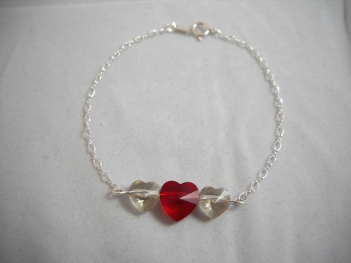 Swarovski crystal hearts - crystal,