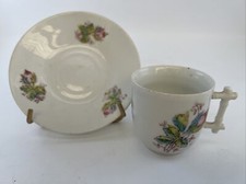 Tasse En Porcelaine Fleur Chardon Limoges Longwy