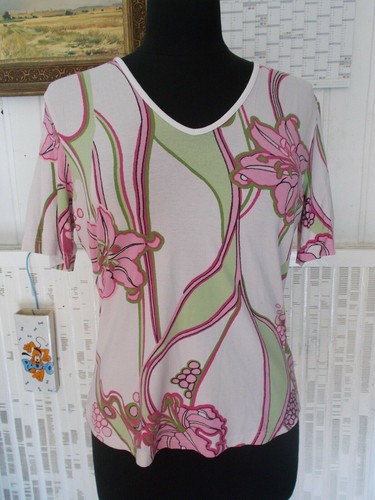 Tee shirt top viscose - , blanc