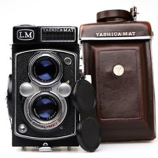 ⭐TOP⭐ SERVICED Yashica-MAT LM TLR Camera Yashinon 3.5 80 Lens 124G D C w/ Case