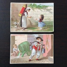 2 Chromos Anciens sans pub