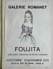 Foujita Galerie Romanet 1975 vintage poster