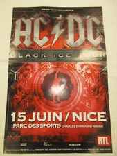 Affiche Concert AC/DC  15 Juin 2010 NICE 40 X 60 cm, trés bon état