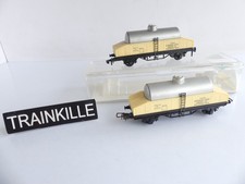 712 / 7120 HORNBY FRANCE HO / 2 WAGONS A ESSIEUX ISOTHERME A LAIT