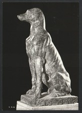 CPSM, ITALIE, Rome, Capitole, CHIEN EN MARBRE VERT TRÈS RARE, BRUNNER & C., 60's