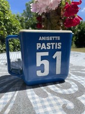 Pichet ou pot à eau bleu Pastis 51 Anisette Pastis 51 années 60