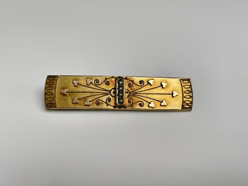 Ancien broche barrette plaqué - barrette,