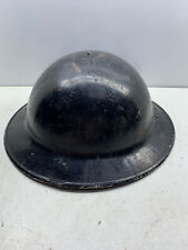 Original WW2 Britannique Maison Avant Civil Défense Noir Casque Avec Doublure