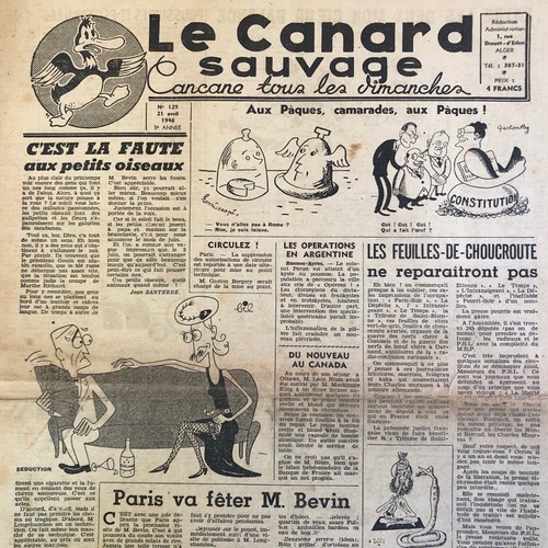 Journal canard sauvage - journal, le