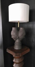 lampe en céramique aux deux visages signée, Louis Giraud Vallauris, vers 1960