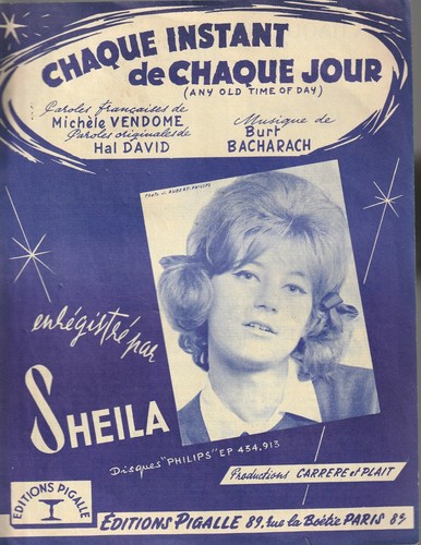 Partition sheila chaque - sheila, "chaque