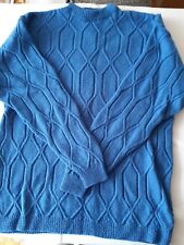 Pull laine femme bleu