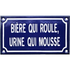 Plaque humoristique émaillée