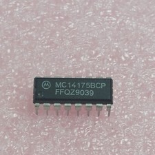 Lot de 2 ci MC14175BCP  ~ ic MC14175 BCP ci MOS 4175 Motorola ON  (TIRO 04)