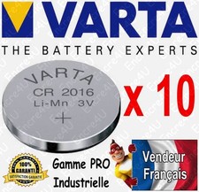 10 piles VARTA Lithium 3V CR2016 BULK - Dispo aussi x2 ou LR6 LR03 CR2032 CR2025