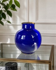 Vase Boule Bleu Cobalt