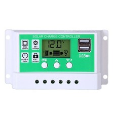 Régulateur de charge pour panneau solaire PWM 30 A et 12 V Régulateur solaire pe