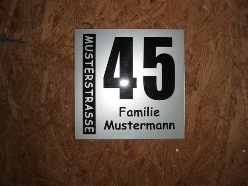 Panneau numéro maison alu - de,