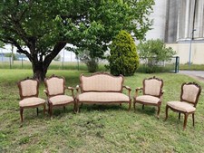 SALON LOUIS PHILIPPE Canapé, 2 fauteuils, 2 chaises