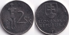 2 Koruna 1993 Slovaquie