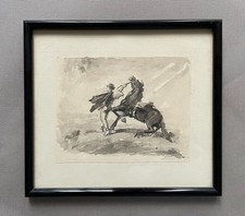 Cheval, lavis d'encre
