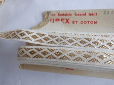 ancien  GALON blanc et or