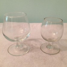 Lot of 2 Vtg. Different Champagne Wine Cordial Port Apertif Dessert Glasses 
