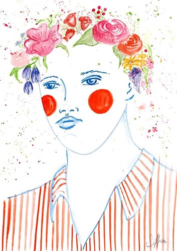 Aquarelle portrait une - aquarelle,, d'une