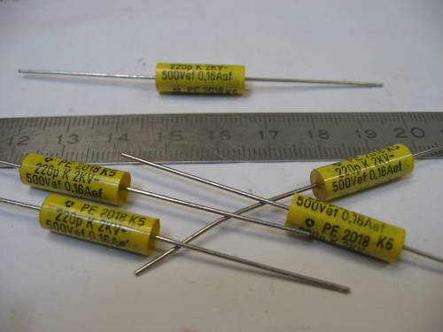 Lot condensateur axial - lot, x