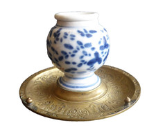 encrier brule parfum Chinois Porcelaine bronze Kangxi 18eme 18th censer inkwell