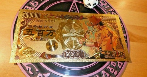 One piece gold billet card - piece,