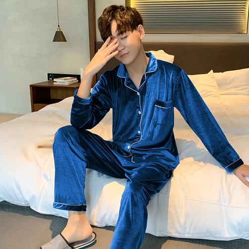 2pcs hommes velours pyjama - hommes,