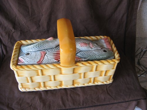 Magnifique panier majolique - , de