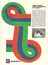 OLIVETTI Machine À Écrire Électrique 1966 Publicité 1 Page Vintage 3B