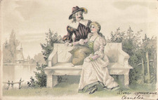 Illustree gaufree couple - cp,