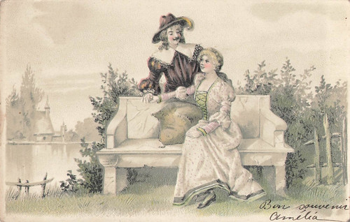 Illustree gaufree couple - cp,