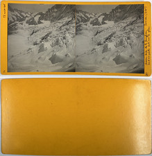 Suisse, Jungfrau, chemin de fer, Eismmer, mer de glace Vintage stereo card,  T