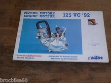 MANUEL REVUE TECHNIQUE D ATELIER MOTEUR KTM 125 VC 1992 -> REPAIR MANUAL ENGINE