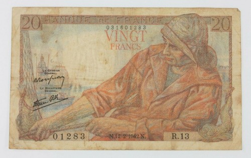 1942 france francs - 20,