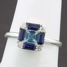 Edelstein-Ring Tiefblaue