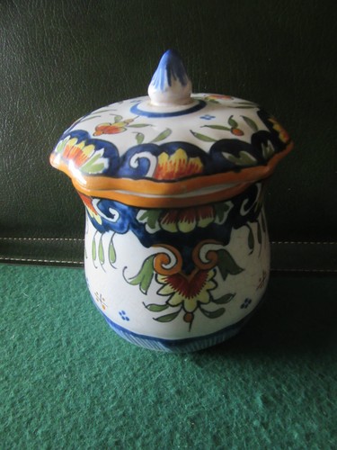 Pot couvert faience emaillee - couvert,