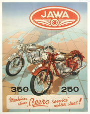 Art mural Jawa 350 & 250 - Affiche moto vintage - - 12X16/16X20/18X24/24X36