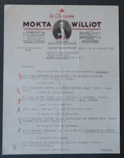 Facture 1938 CHICOREE MOKTA