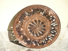 Assiette décorative cuivre - décorative,