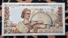 Billet 10000 Francs Génie