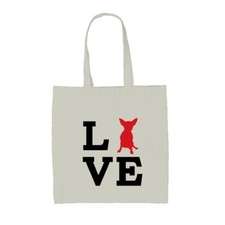 Amour Chien Chihuahua Silhouette - Toile Sac - Chiot Animal de Compagnie Canin